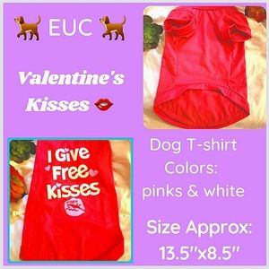 🔥🐕 VALENTINE KISSES Dog SHIRT